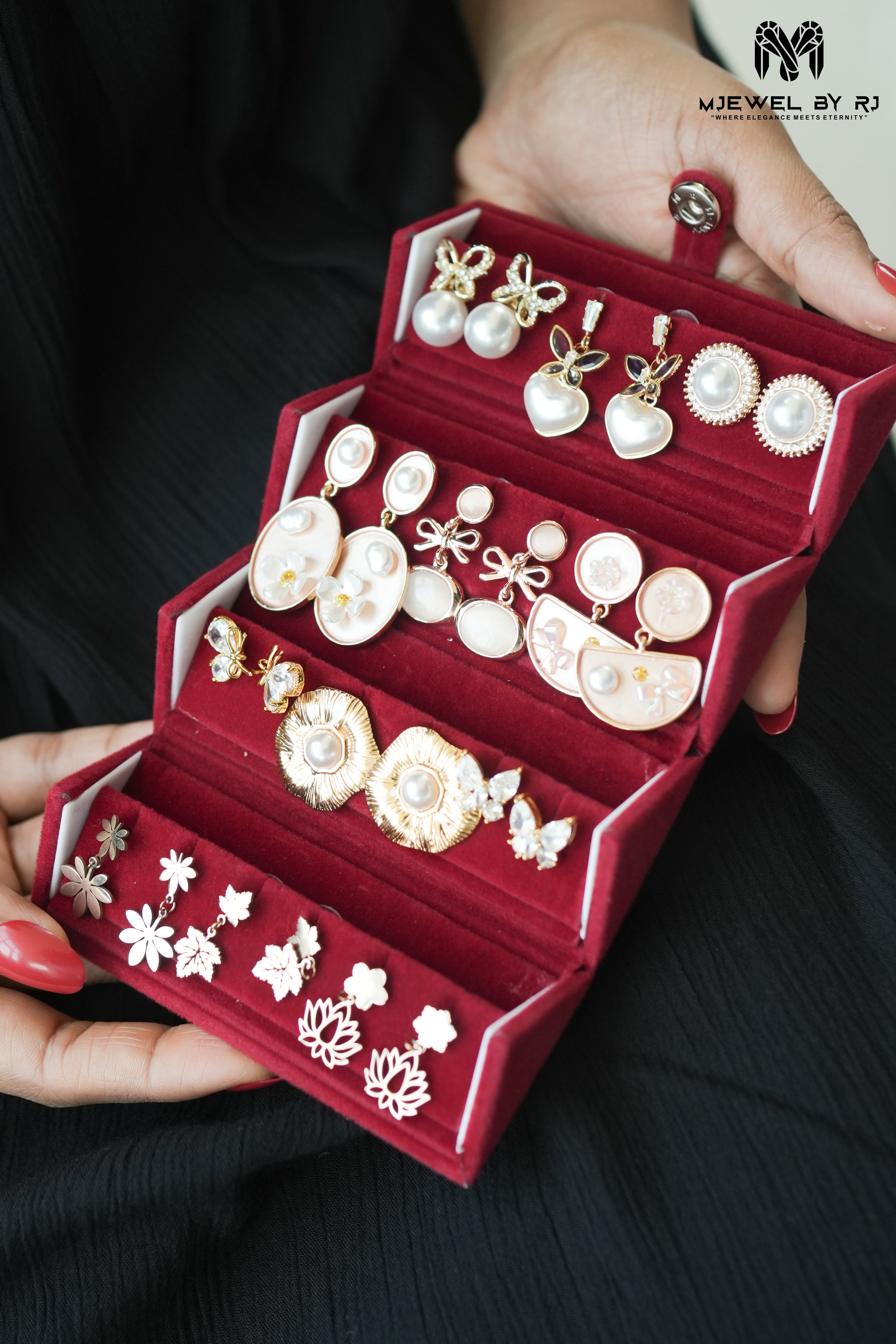 Valentine Special – Premium 12-Pair Earrings Gift Box