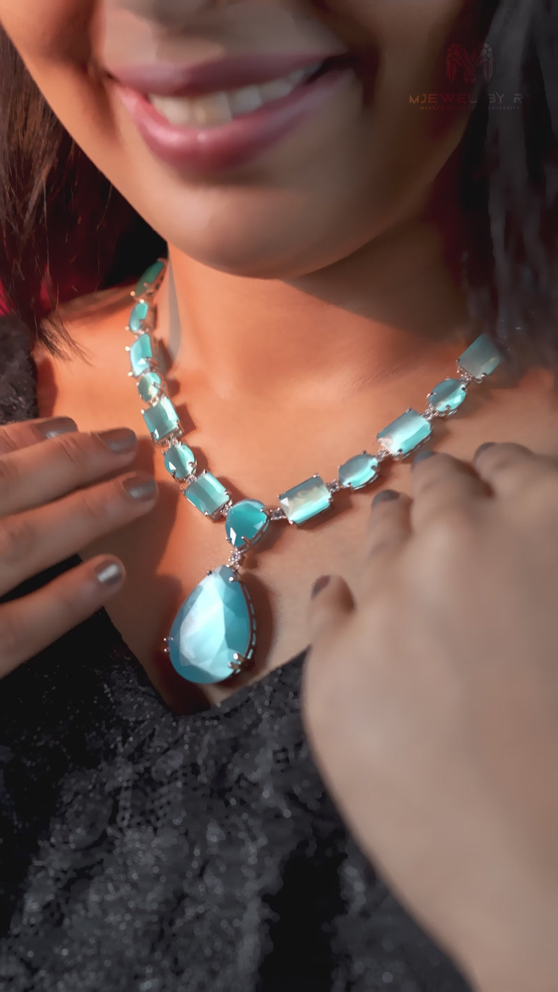 RJ-011 – Azure Dream Necklace & Earring Set
