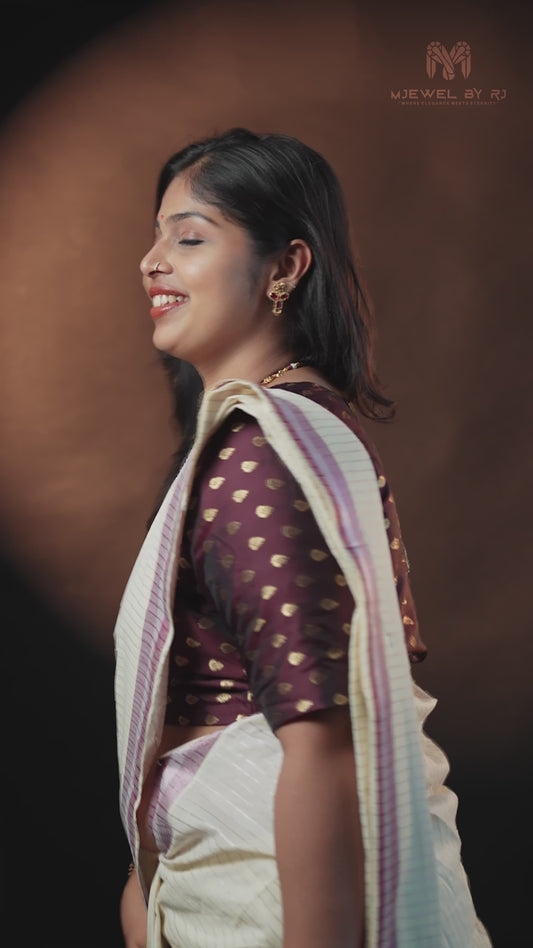 RJ-007 – Ruby Blossom Heritage Necklace & Jhumka Set